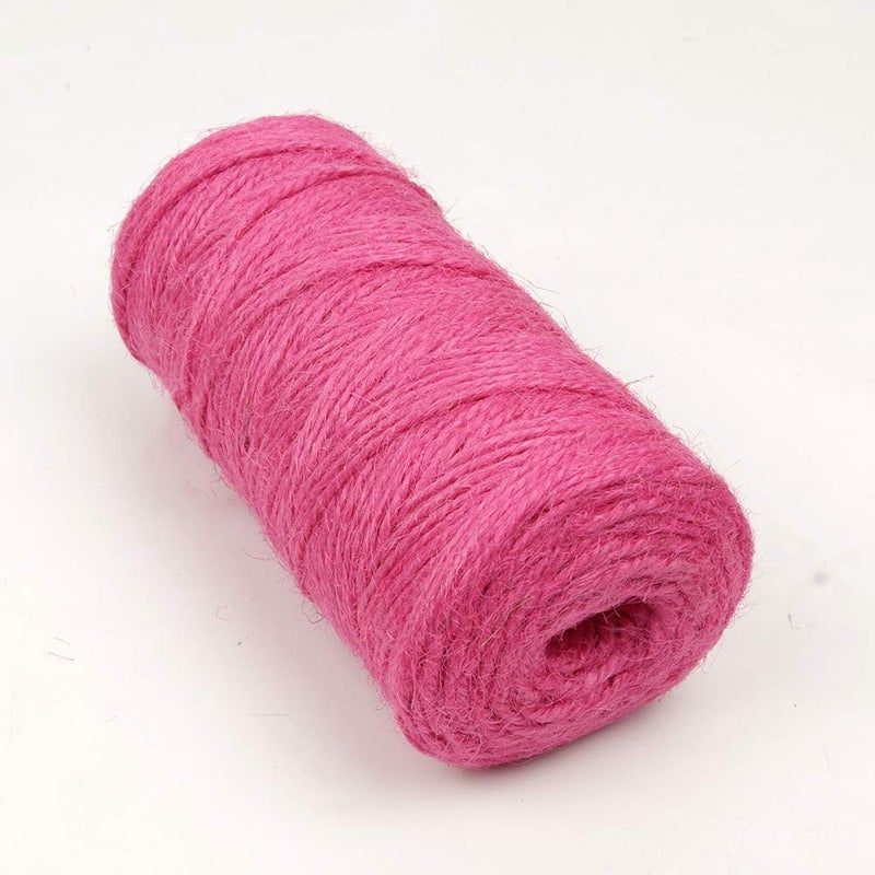 Micomon 300 Feet Natural Jute Twine for Arts, Crafts, Gardening & Packing (Hot Pink) - Image 3